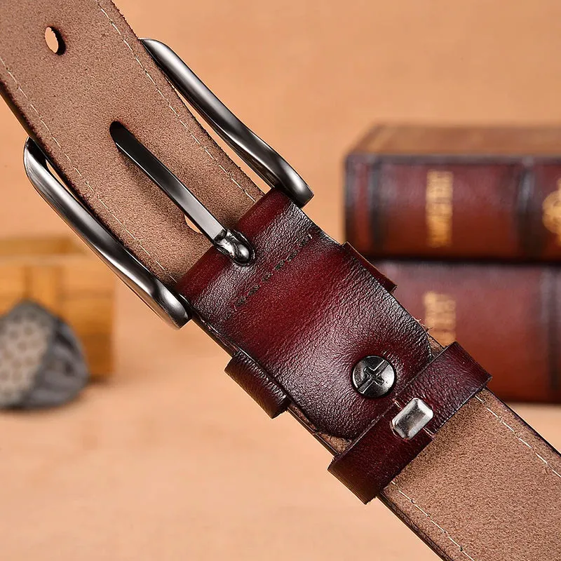 Genuine Leather Belts For Women Fancy Vintage