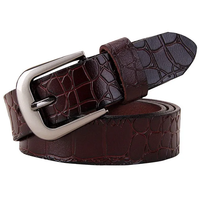 Genuine Leather Belts For Women Fashion Pin Buckle Woman Waist Belt