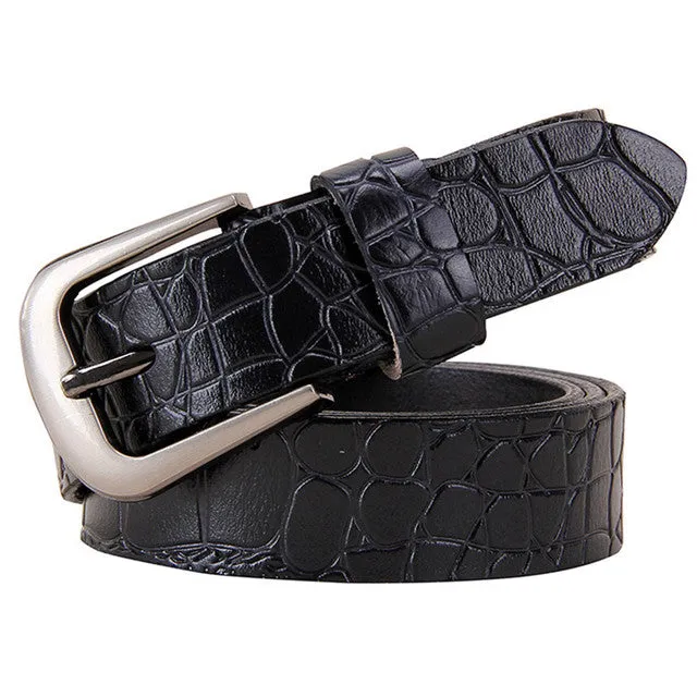 Genuine Leather Belts For Women Fashion Pin Buckle Woman Waist Belt