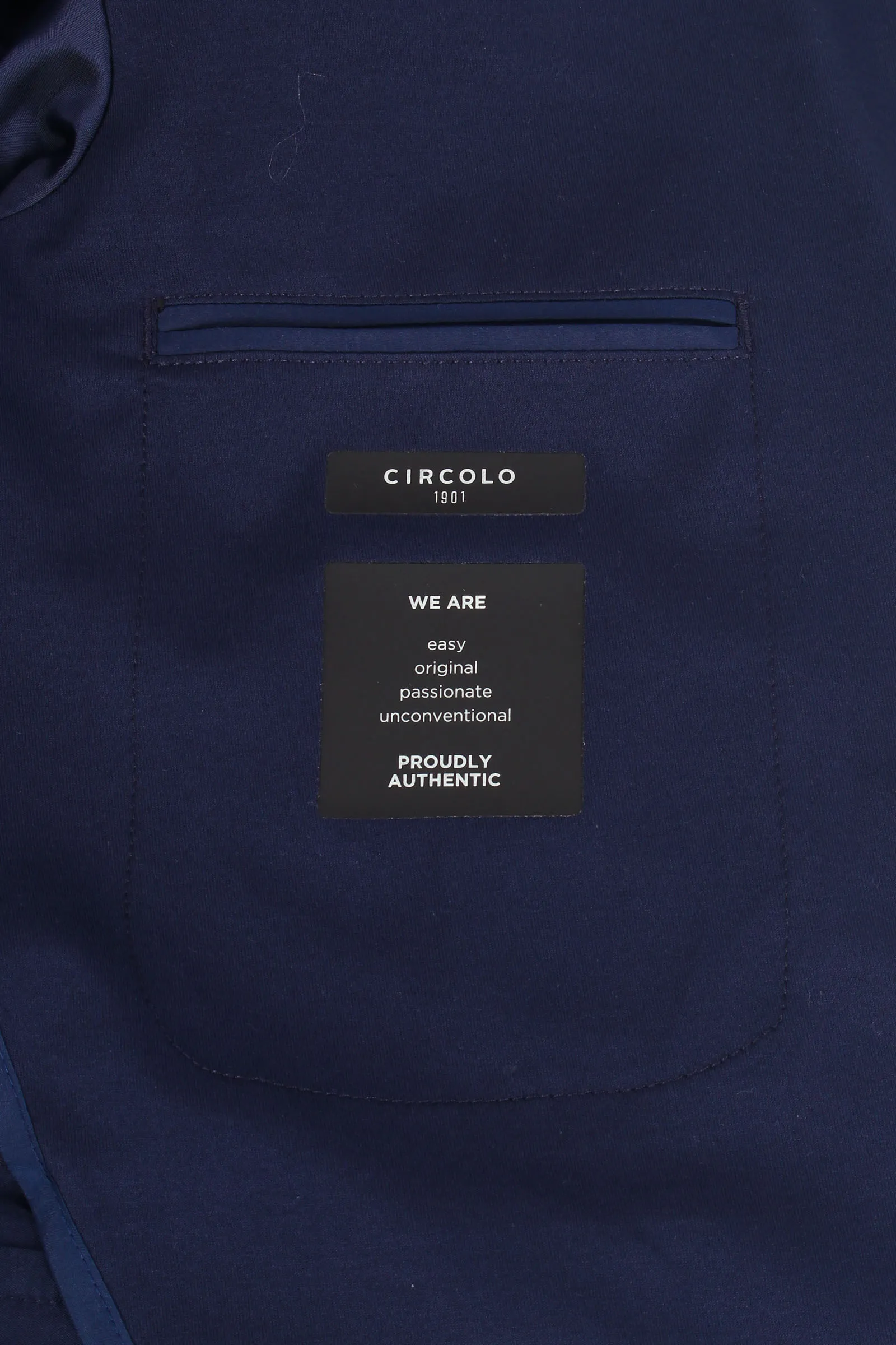 Giacca Peak Lapel Jersey Indigo