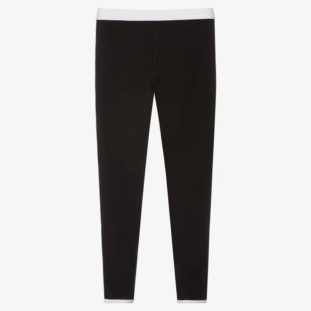 Girls Black Cotton Leggings