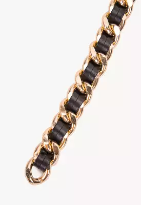 Gold Tone Metal Chain Link Low Hip Belt