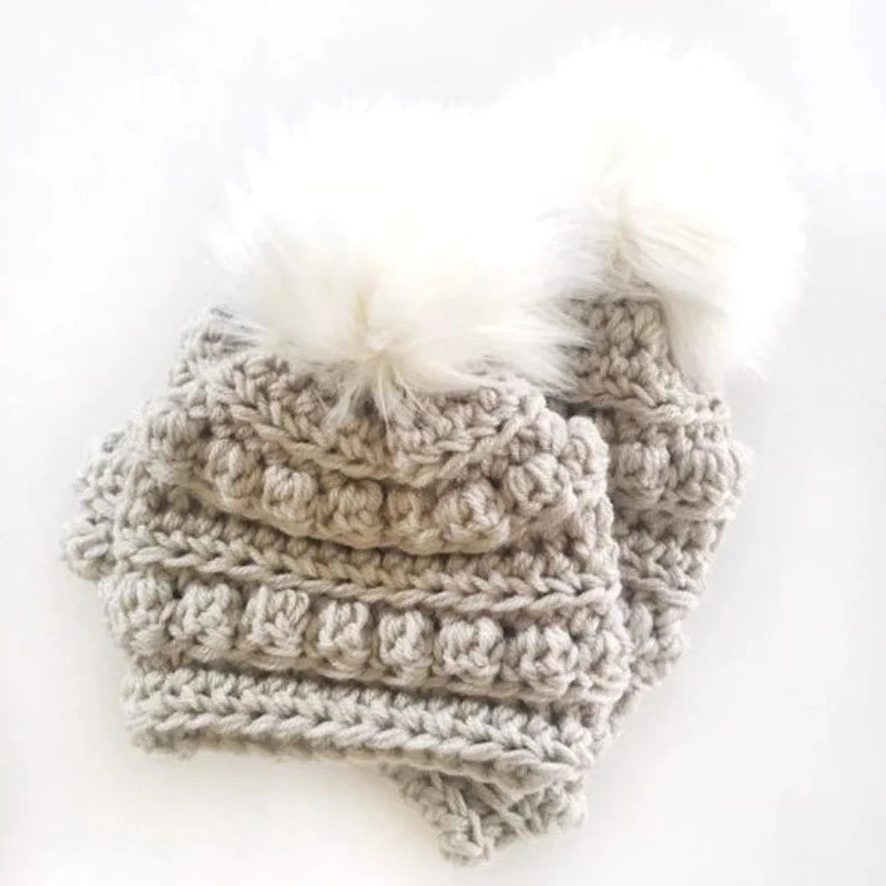 I'm In The Loop Linen Child Bobble Beanie