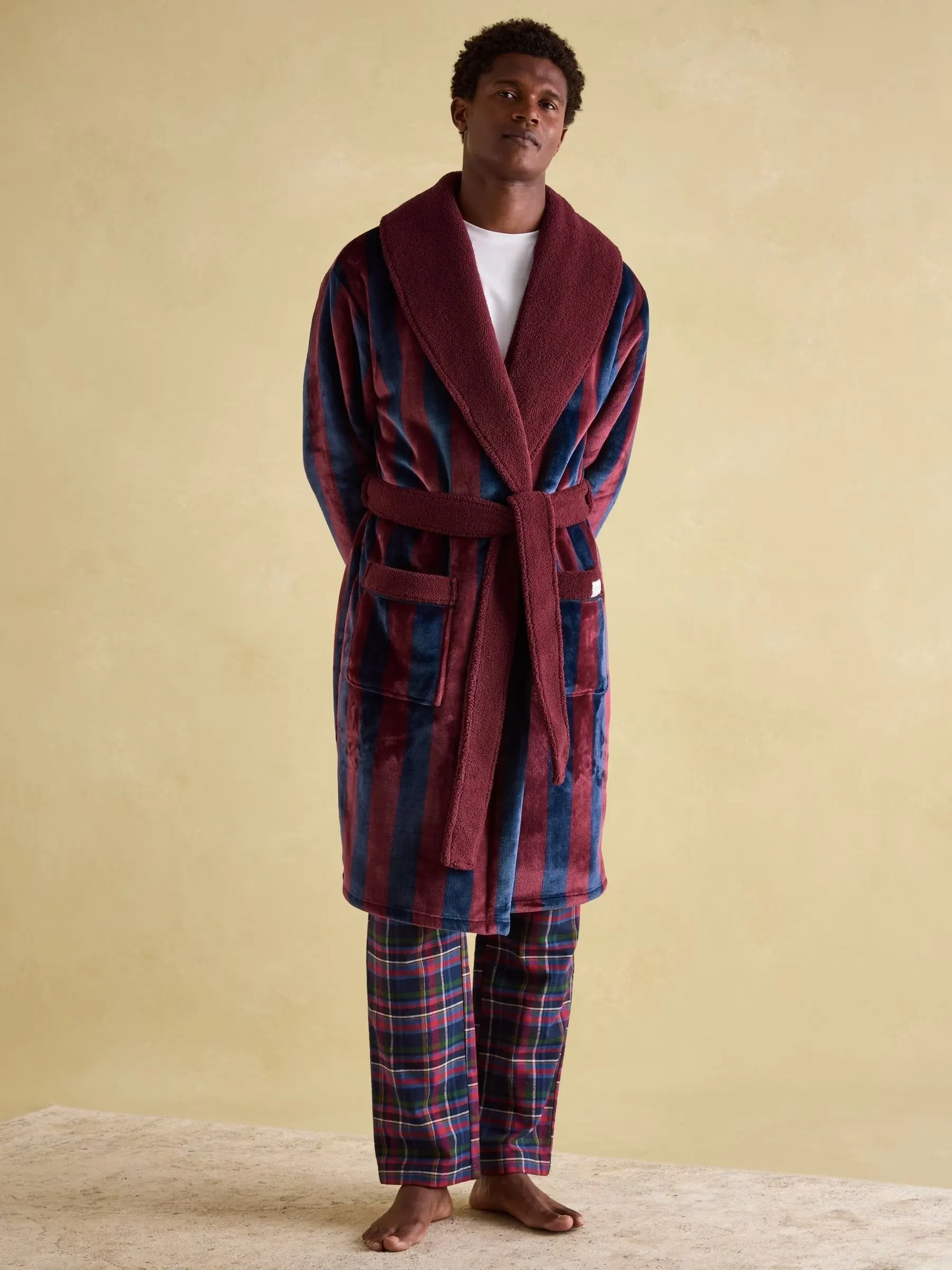 Joules Montague Fleece Lined Dressing Gown