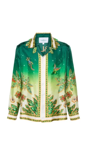 Joyaux D'Afrique Silk Shirt - Green