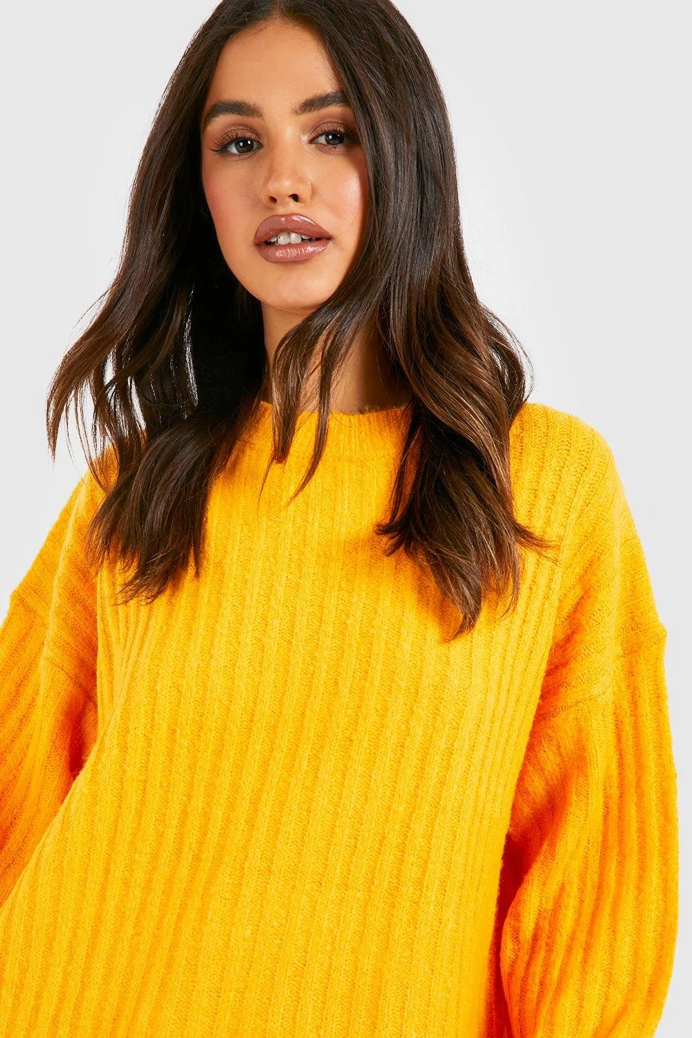 Jumpers & Cardigans | Soft Knit Oversized Crew Neck Jumper | boohoo