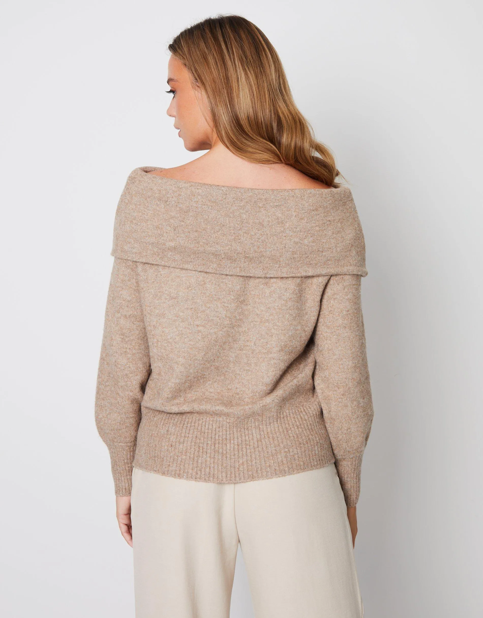 Jumpers & Cardigans | 'Doris' Knitted Bardot Jumper | Threadbare