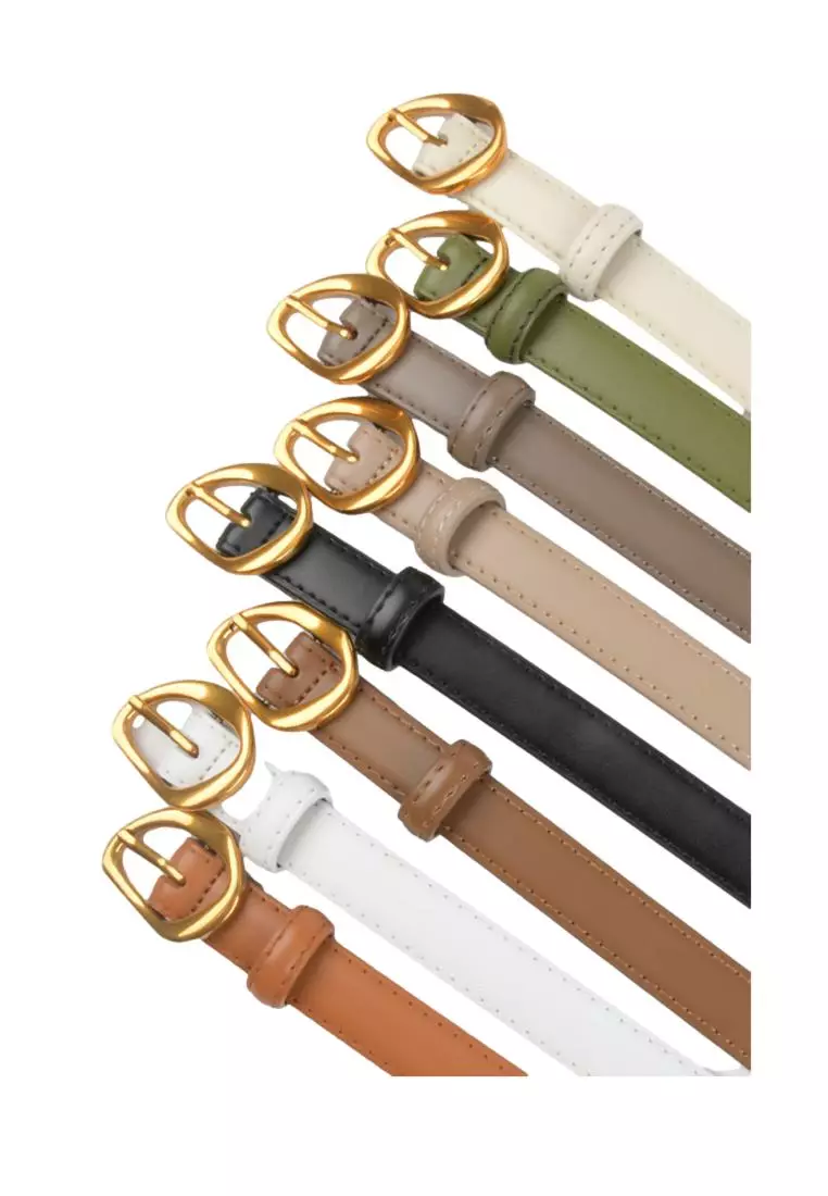 Kings Collection Green Women's Leather Belts with Gold Buckle Belt KCBELT1120a