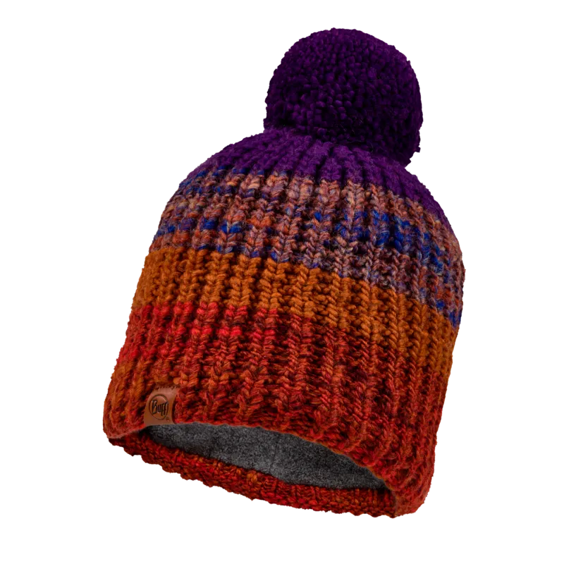 Knitted & Fleece Band Beanie - Alina Rusty