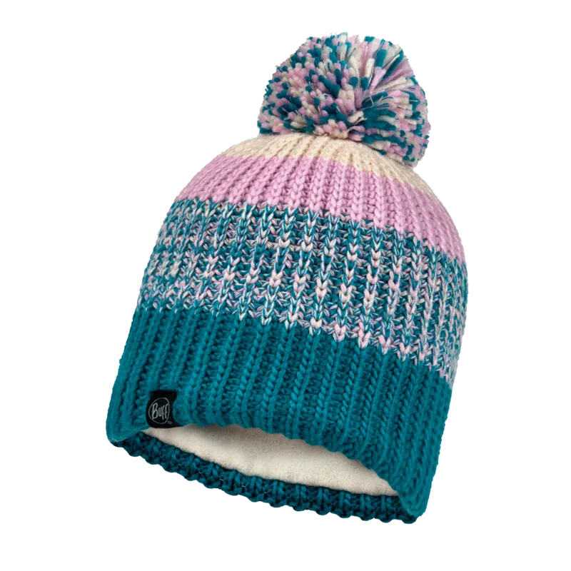 Knitted & Fleece Band Beanie (Junior) - Sibylla Aqua