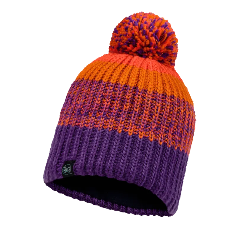 Knitted & Fleece Band Beanie (Junior) - Sibylla Purple