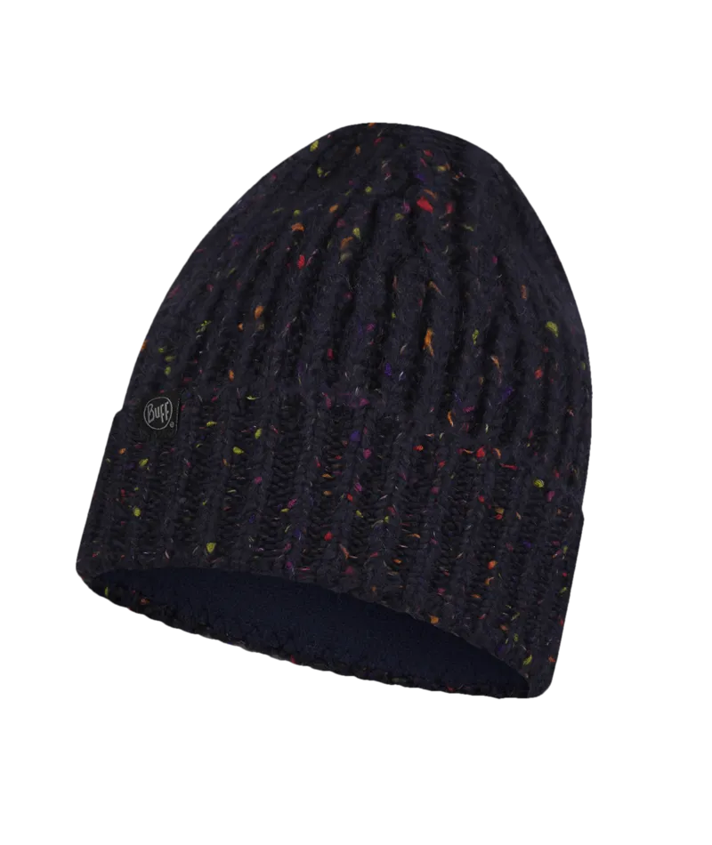 Knitted & Fleece Band Beanie - Kim Night Blue