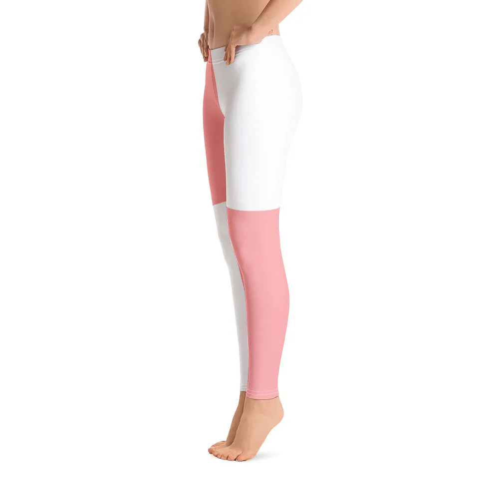 Leggings Pink/White