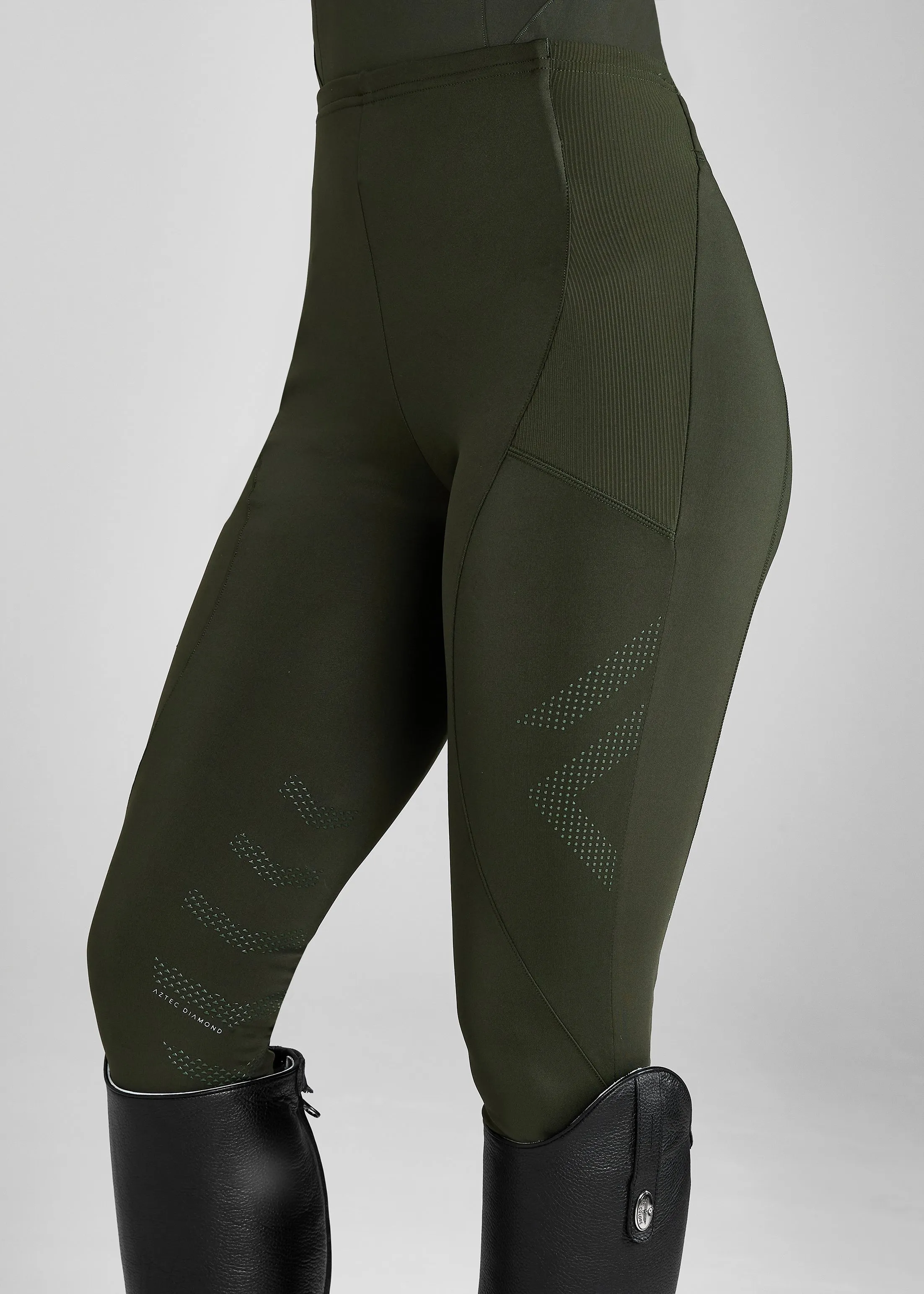 Leggings with Knee Grip Forest Green