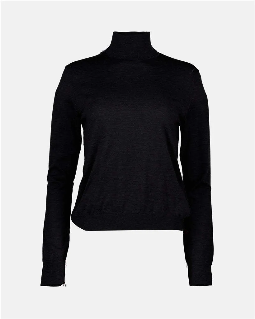 Maison Margiela  |Casual Style Wool Long Sleeves Plain High-Neck Office Style