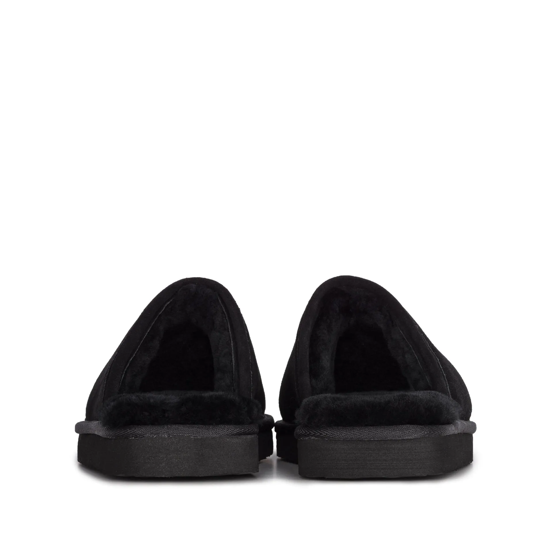 MENS MAX BLACK SHEEPSKIN MULE