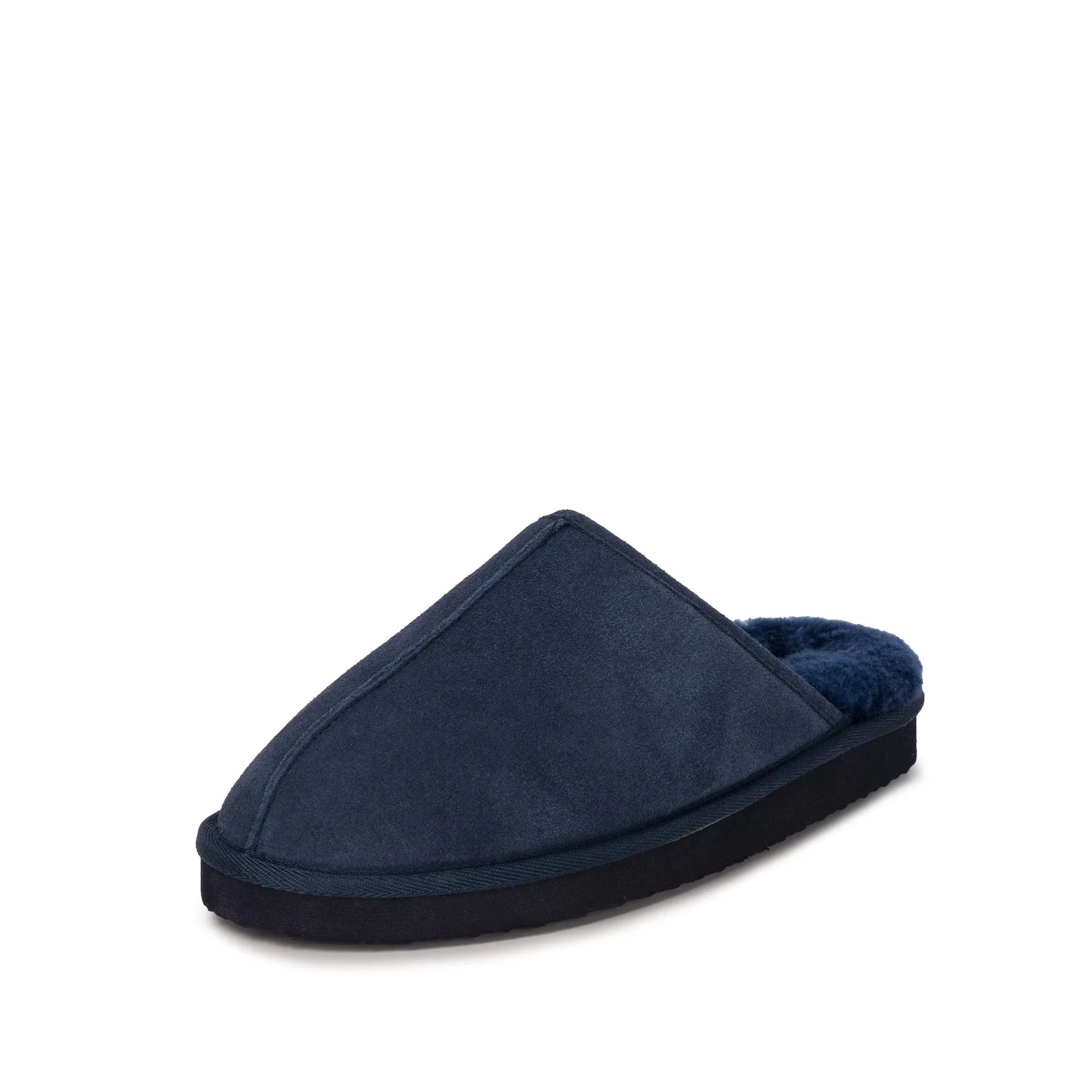 MENS MAX NAVY SHEEPSKIN MULE