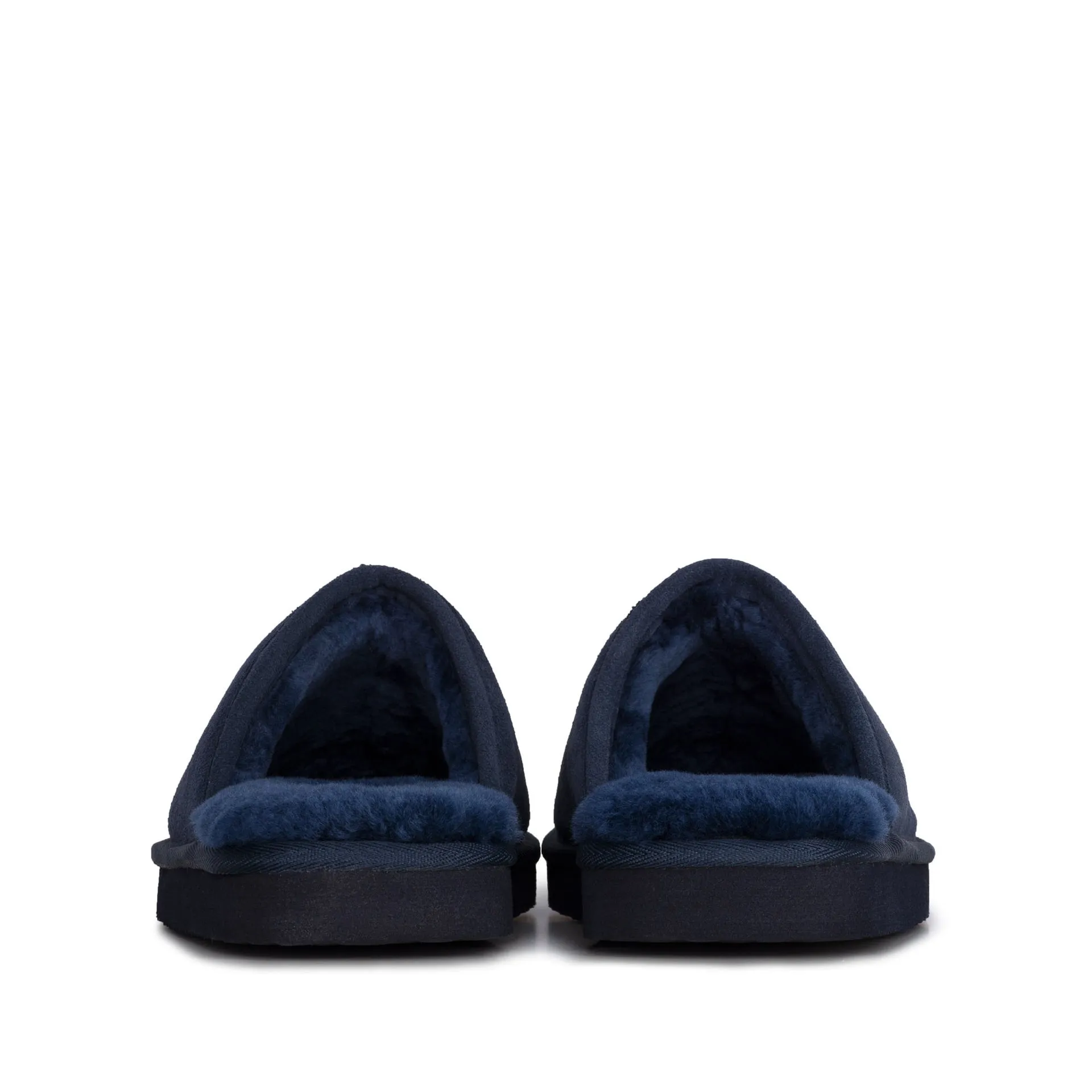 MENS MAX NAVY SHEEPSKIN MULE