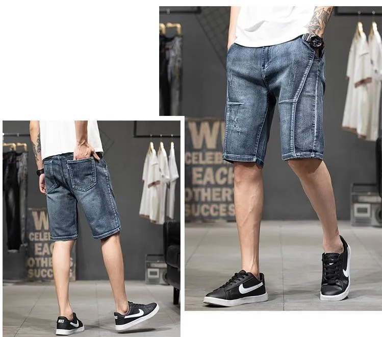 Men's Summer Casual Cotton Mid Waist Button Fly Baggy Shorts