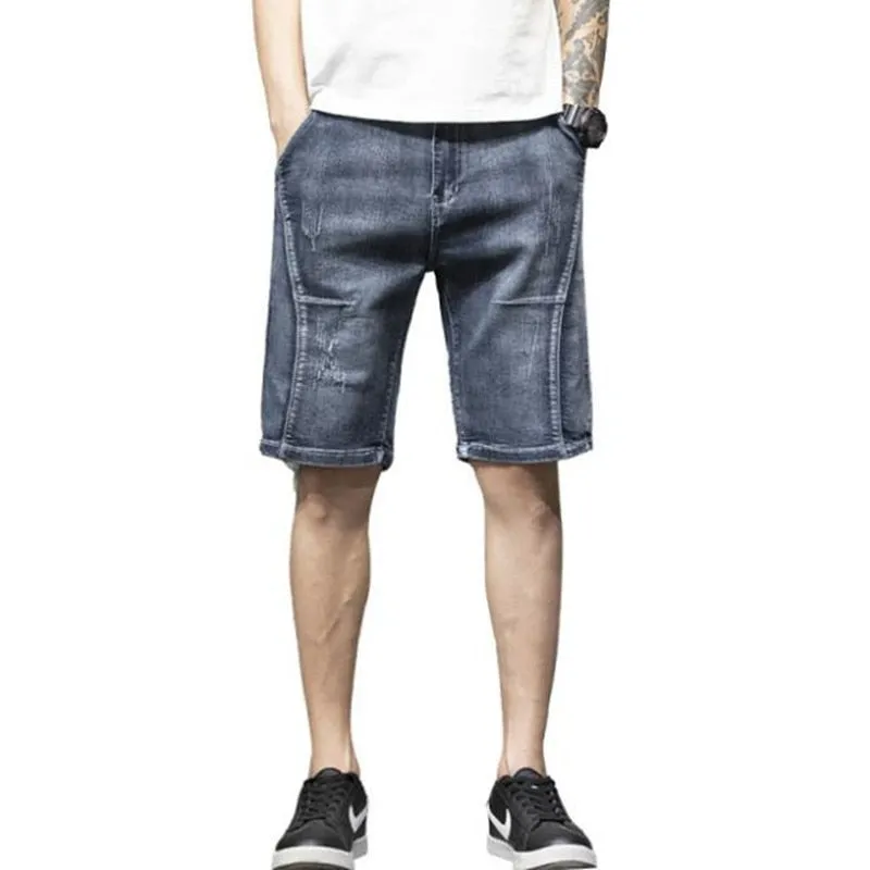 Men's Summer Casual Cotton Mid Waist Button Fly Baggy Shorts