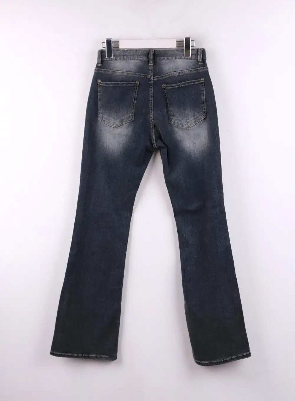 Mid Waist Zipper Flared Jeans CF406