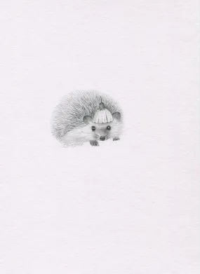 Mini one-off original 'Hedgehog with Flower Hat'