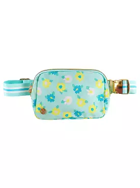 Mint Flower Belt Bag