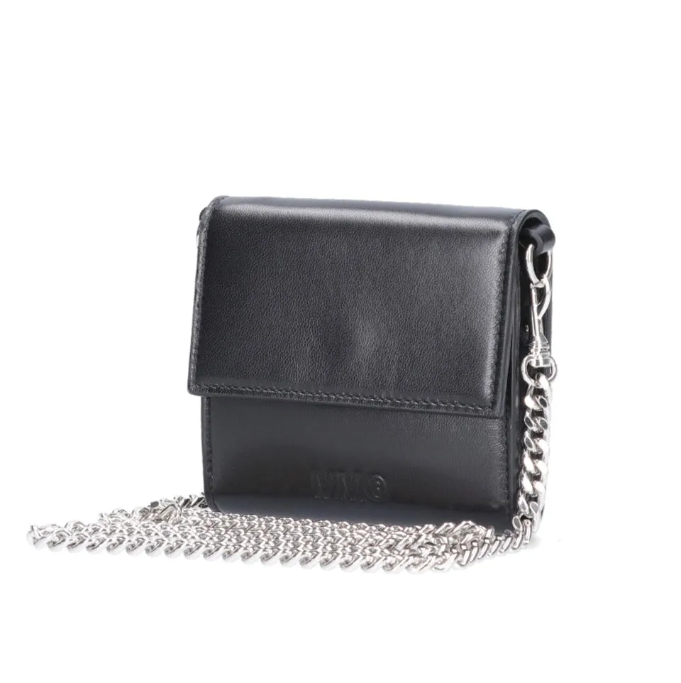 MM6 Maison Margiela Logo Embossed Detachable-Chained Wallet