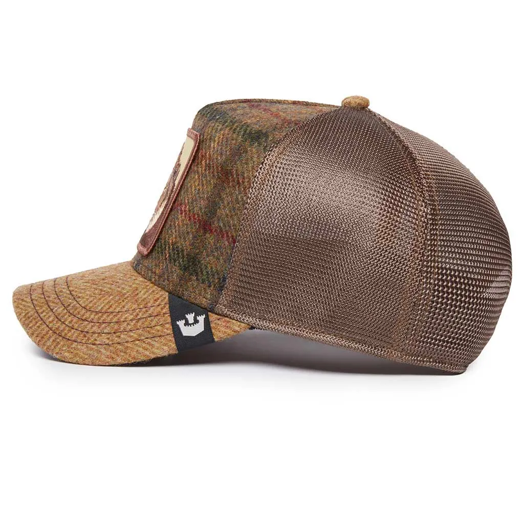 Moon Lion Plaid Trucker Hat