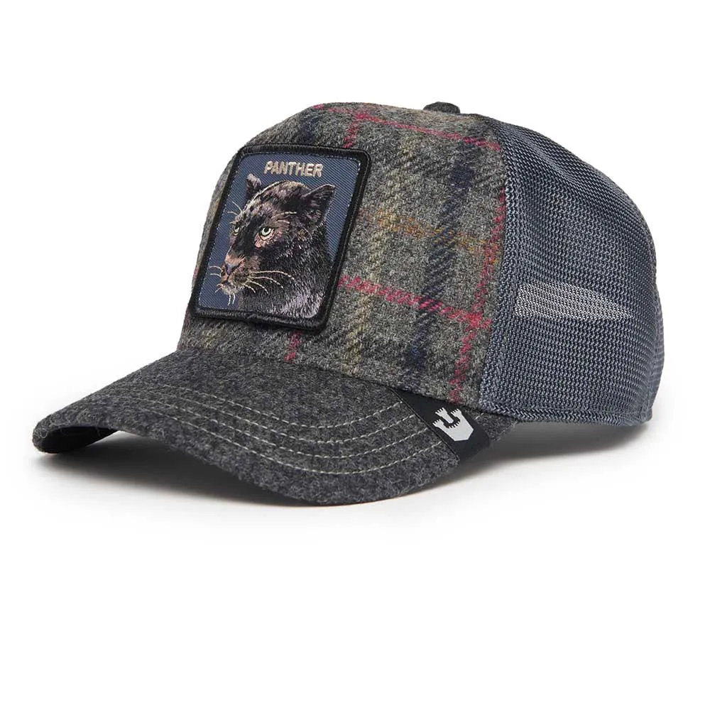 Moon Panther Plaid Trucker Hat