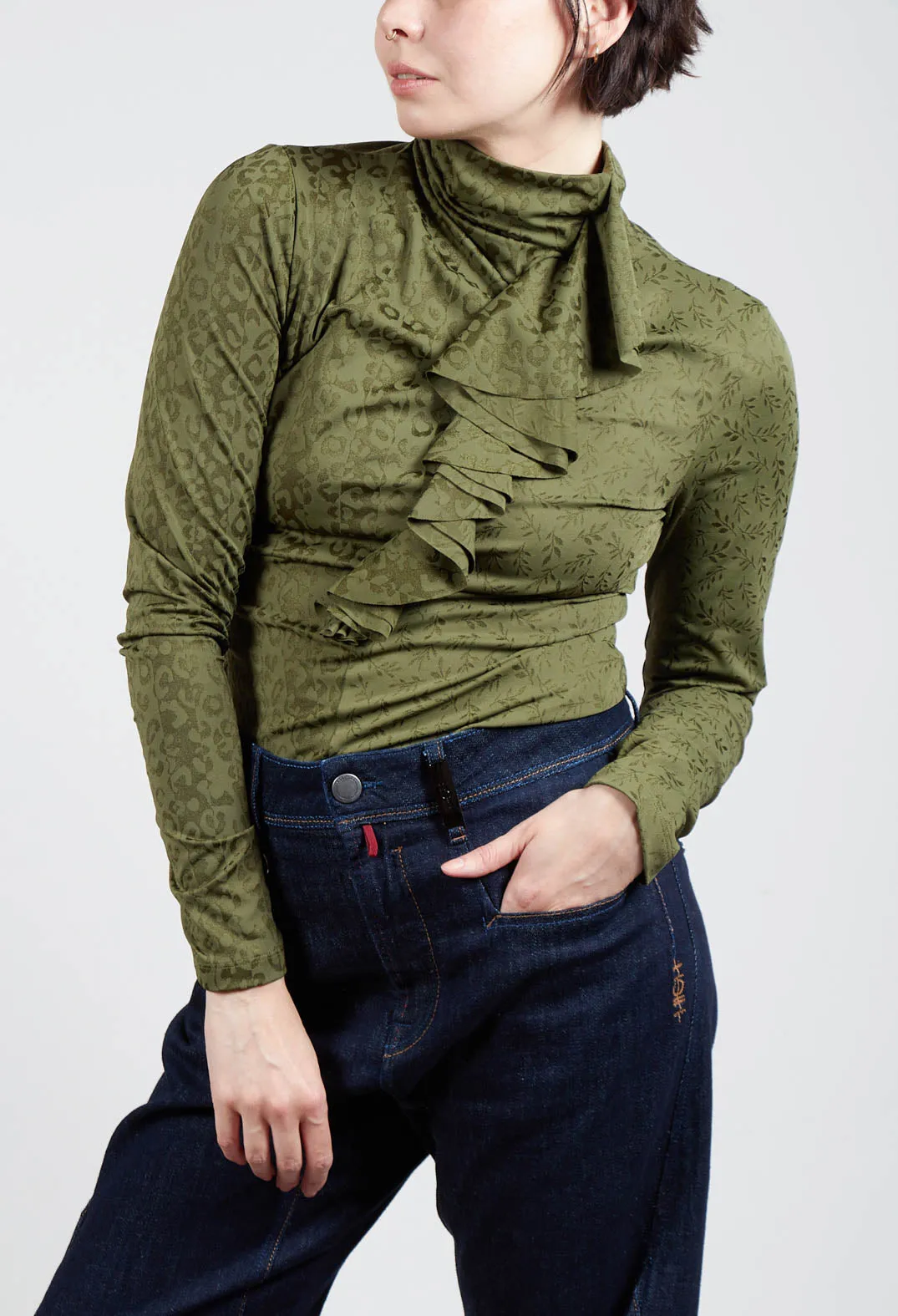 Murmur Jersey Top in Green