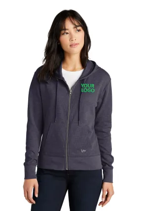 New Era Ladies Thermal Custom Zip Hoodies, True Navy Heather