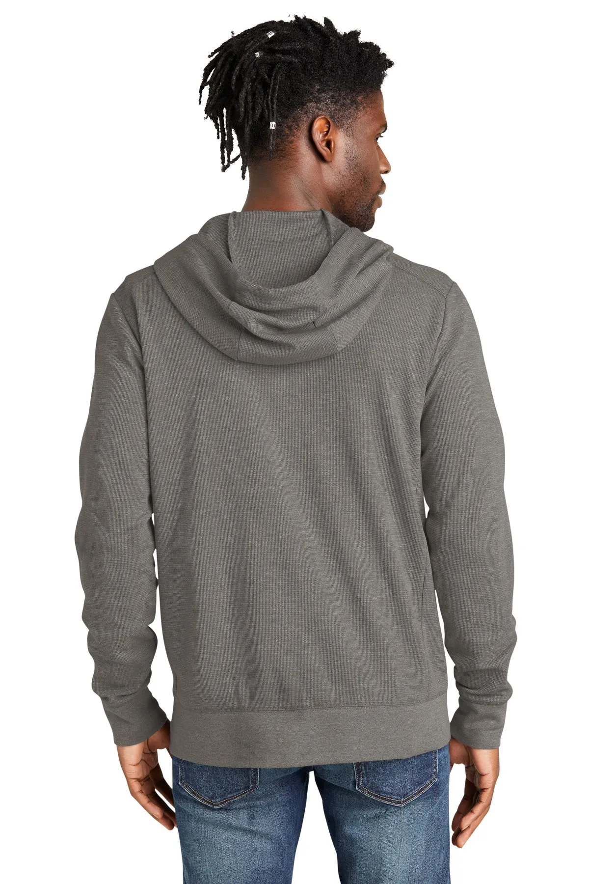 New Era Thermal Custom Zip Hoodies, Shadow Grey Heather