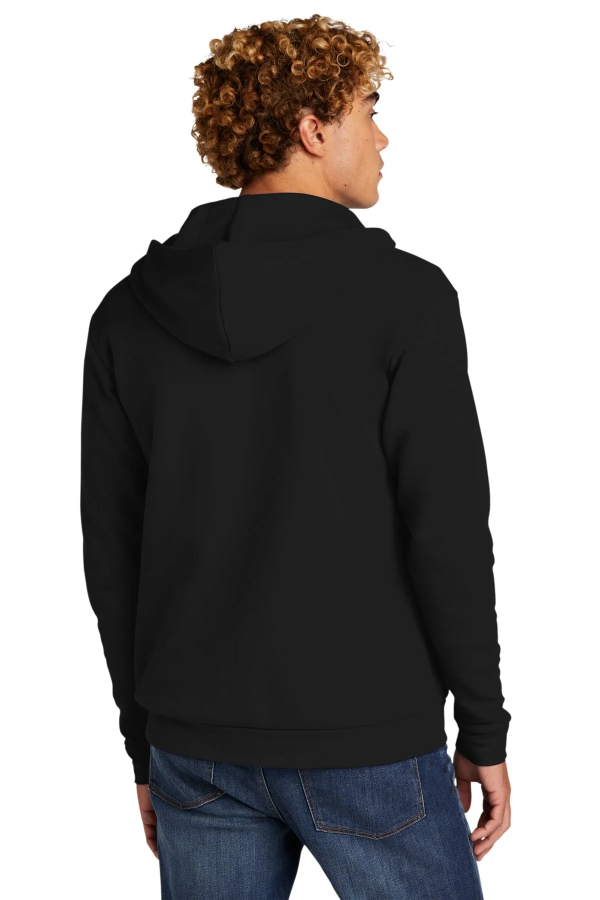 Next Level Unisex Beach Fleece Custom Zip Hoodies, Black