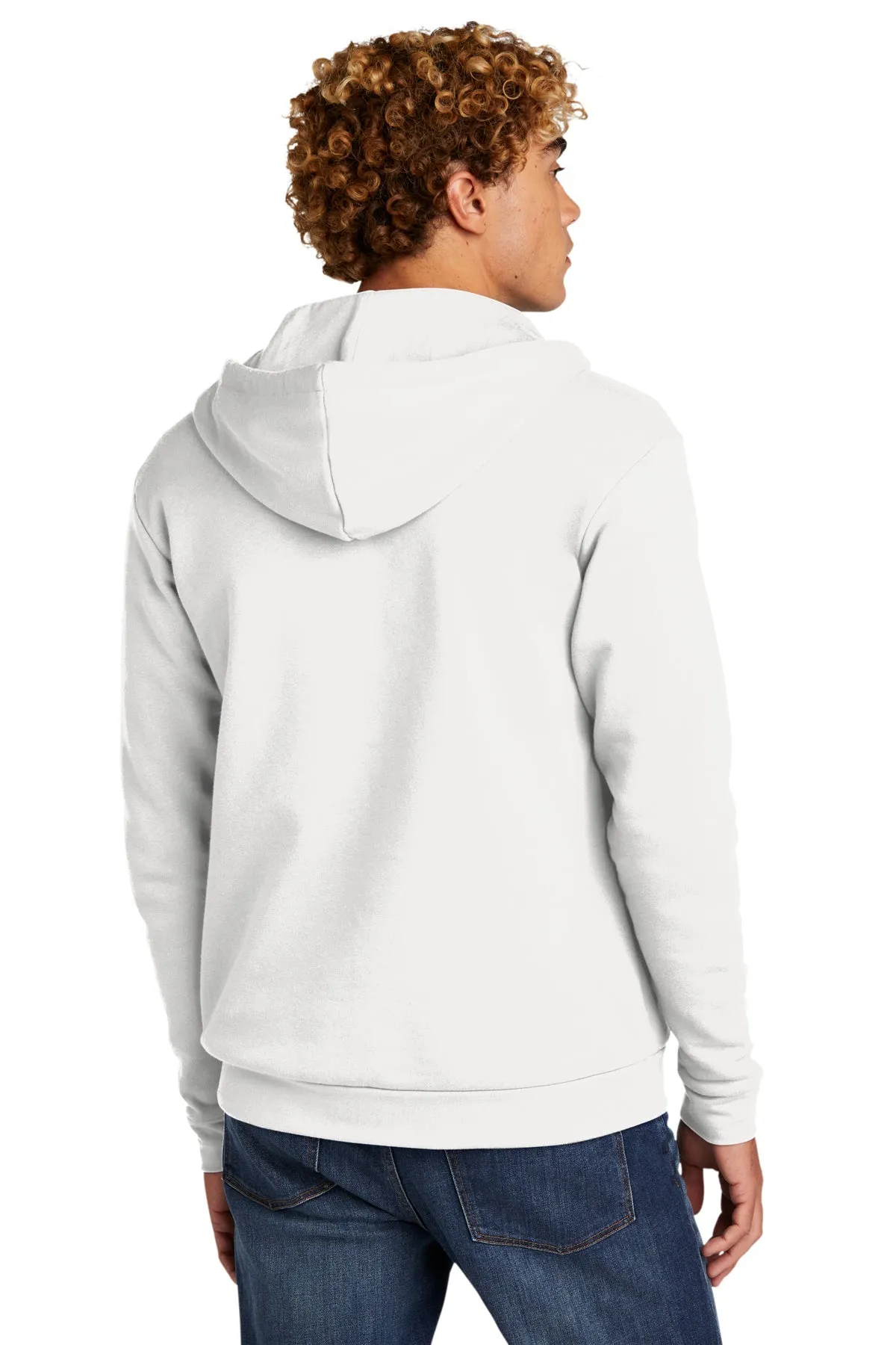 Next Level Unisex Beach Fleece Custom Zip Hoodies, White