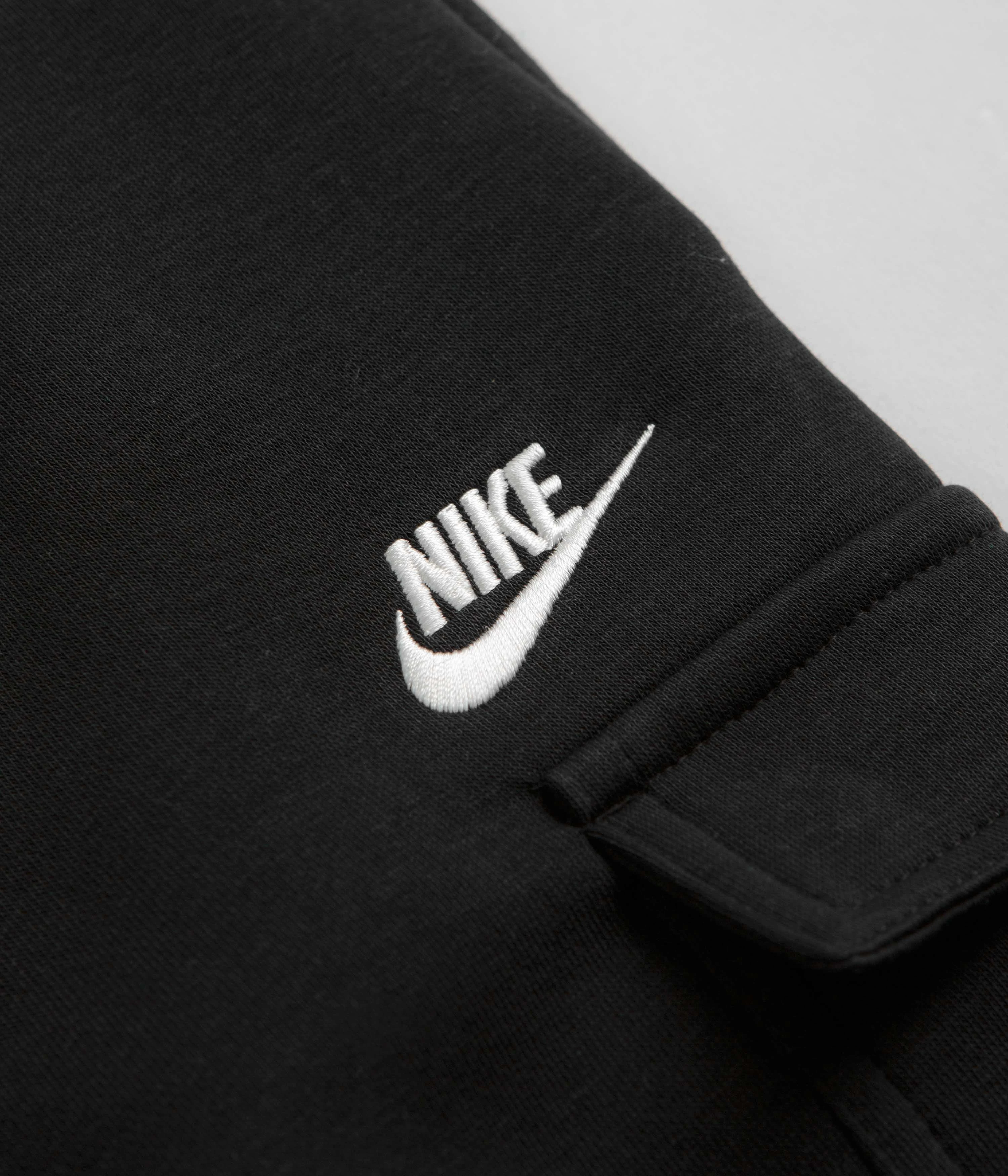 Nike Club Fleece Cargo Joggers - Black / Black / White