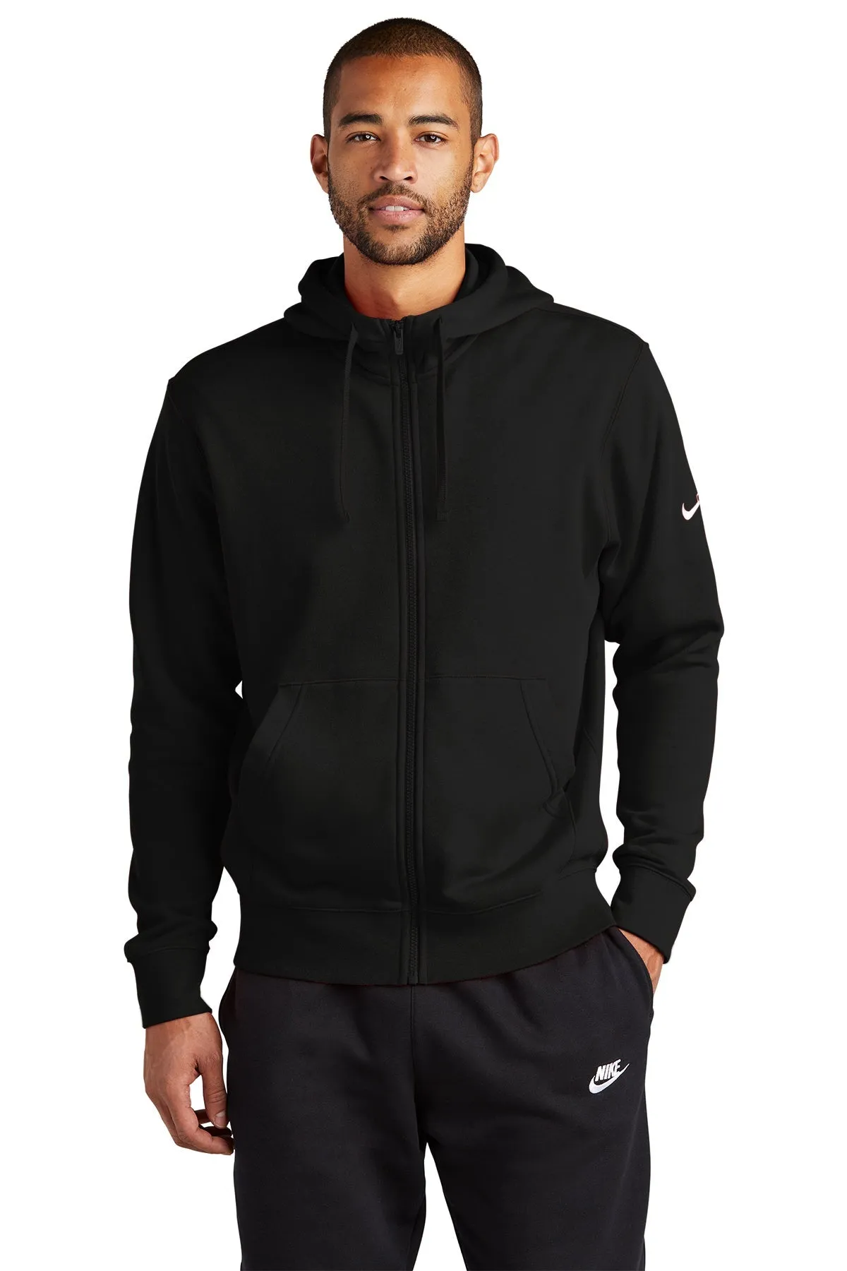 Nike Club Fleece Custom Zip Hoodies, Black