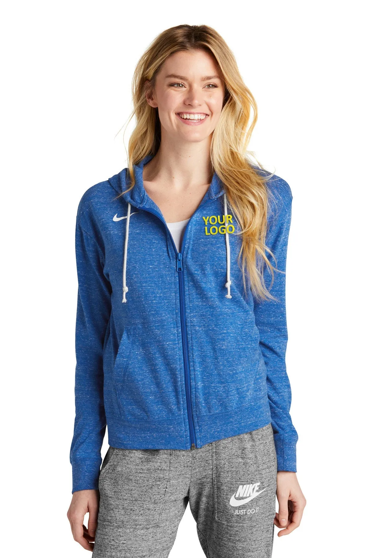 Nike Ladies Vintage Customized Zip Hoodies, Team Royal