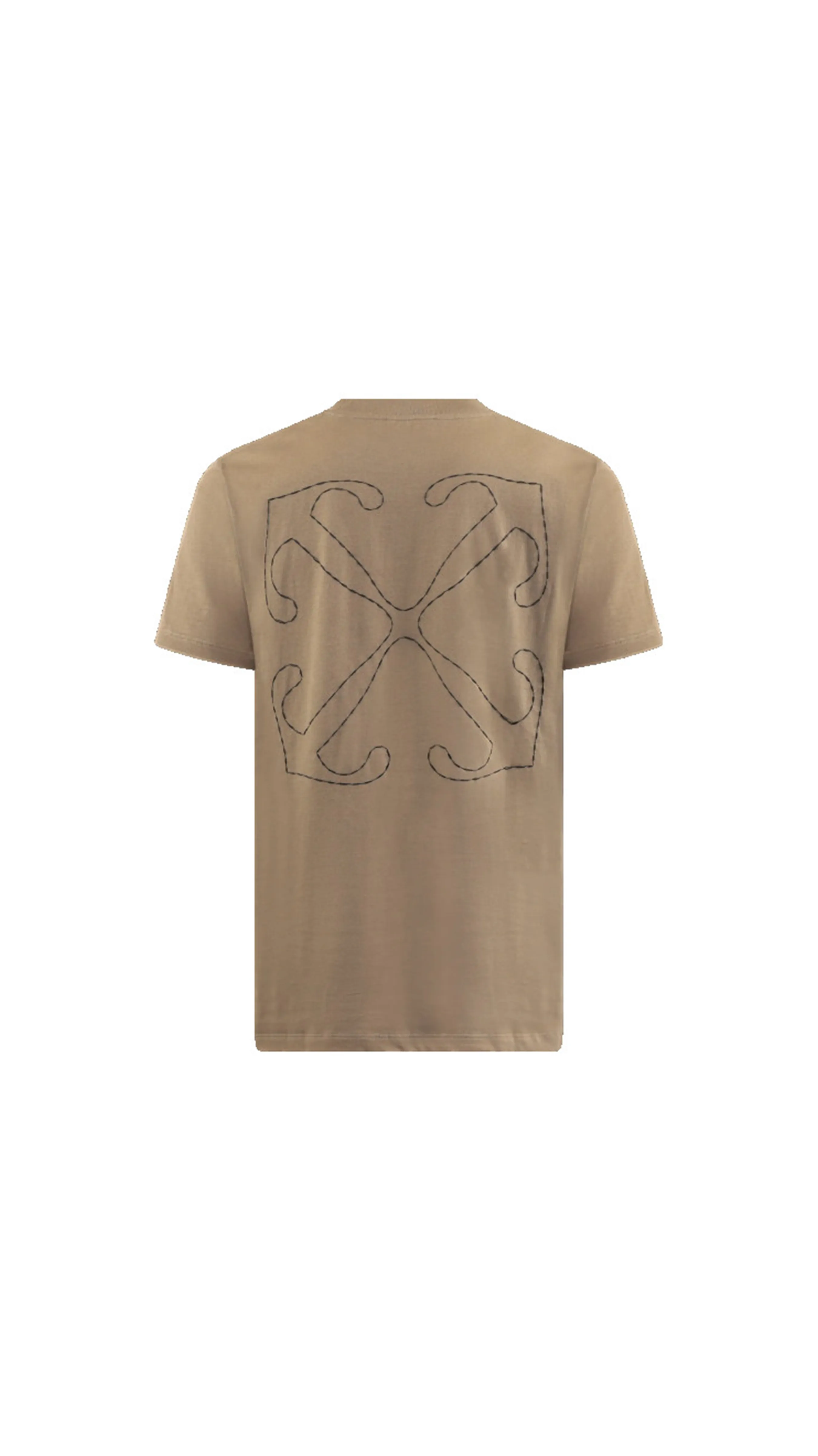 Off Stitch Slim S/S Tee - Beige