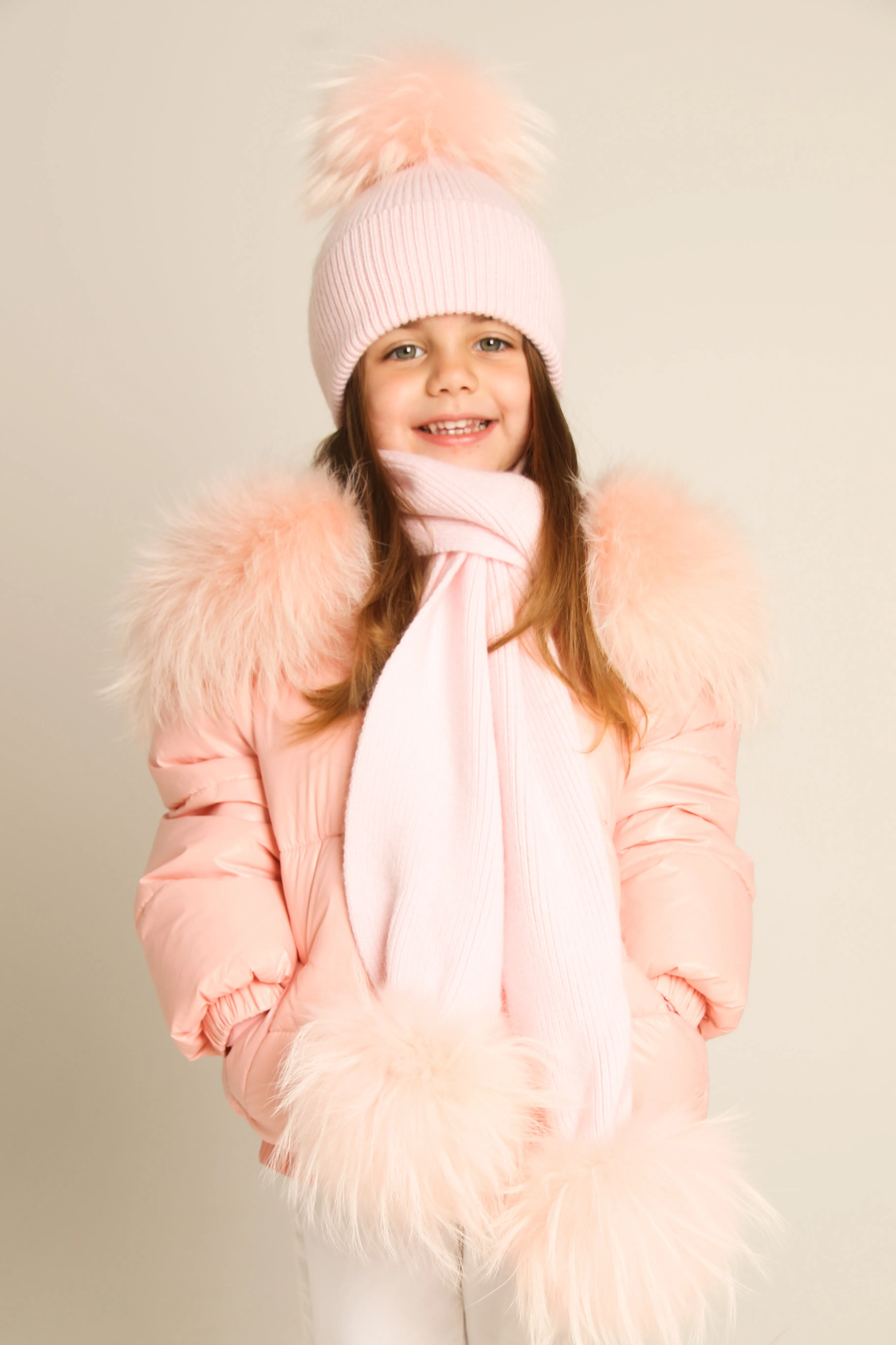 Pink Hat and Scarf Set