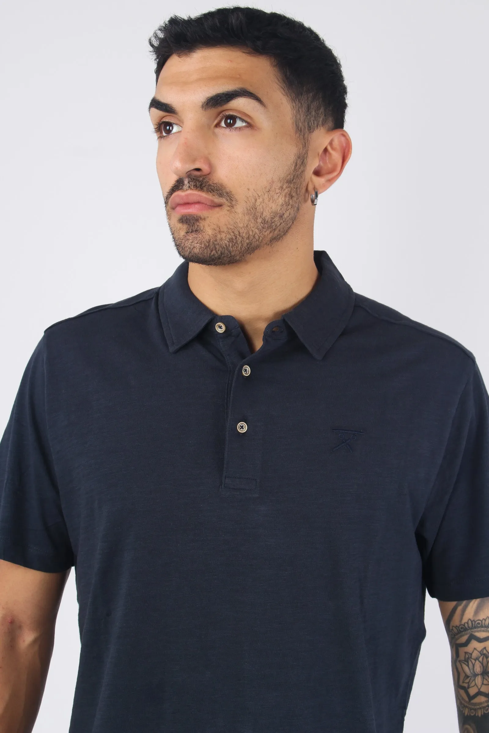 Polo Jersey Fiammata Navy