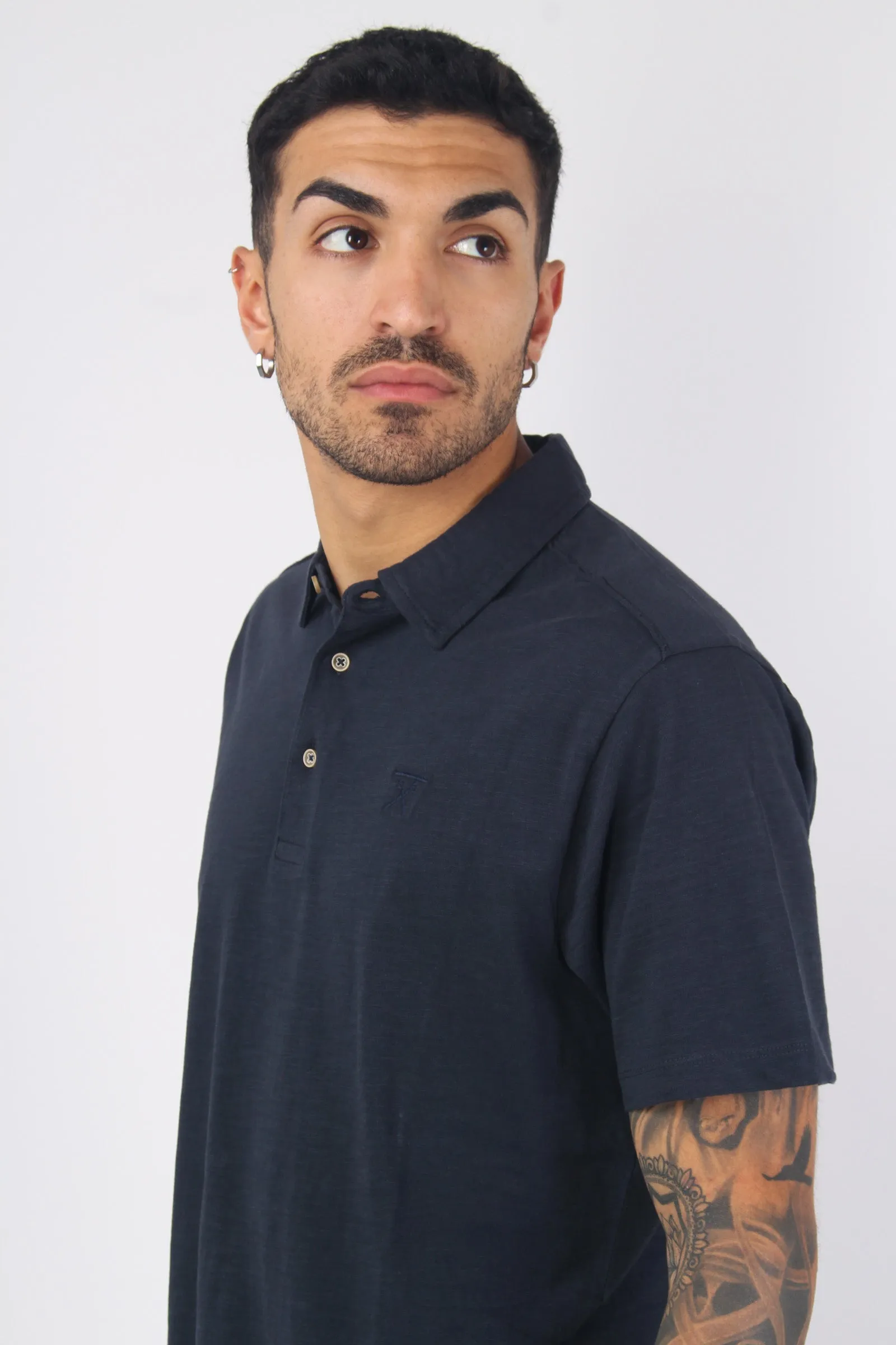 Polo Jersey Fiammata Navy