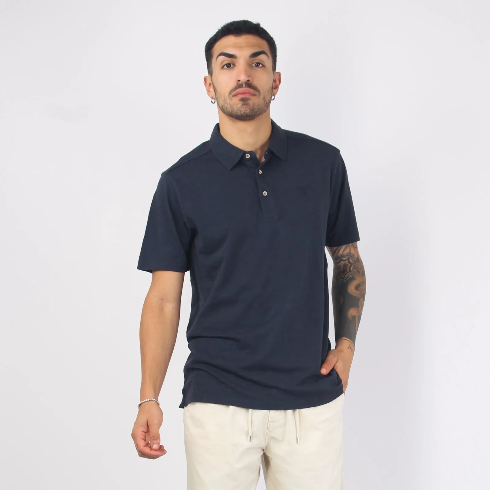 Polo Jersey Fiammata Navy