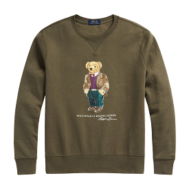 Polo Ralph Lauren Bear Fleece Sweatshirt (Olive)