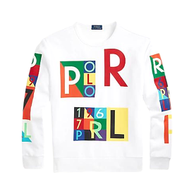 Polo Ralph Lauren Fleece Graphic Sweatshirt (White)