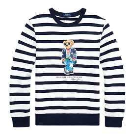 Polo Ralph Lauren Polo Bear Striped Fleece Sweatshirt