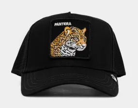 Premium Pantera Trucker Mens Hat (Black/Yellow)