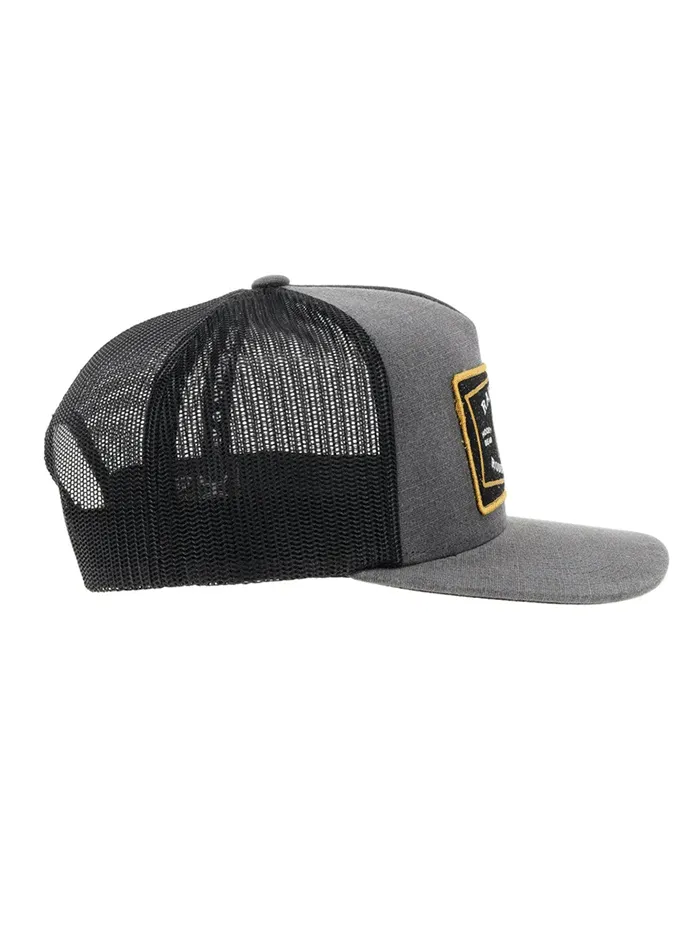 RANK STOCK HAT HOOEY CHARCOAL CAP WITH GOLD STITCHING