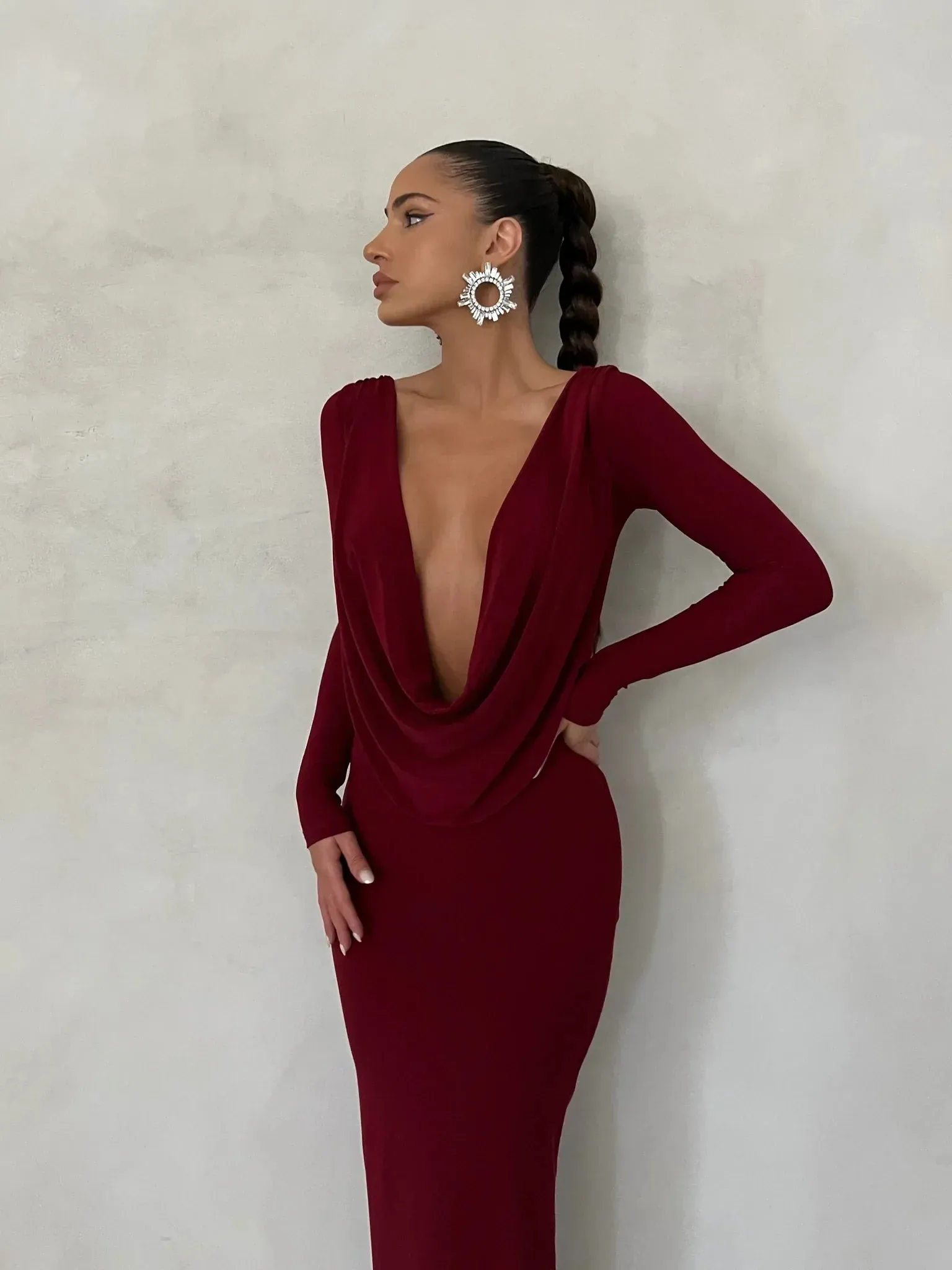 Reversible Amari Gown - Wine