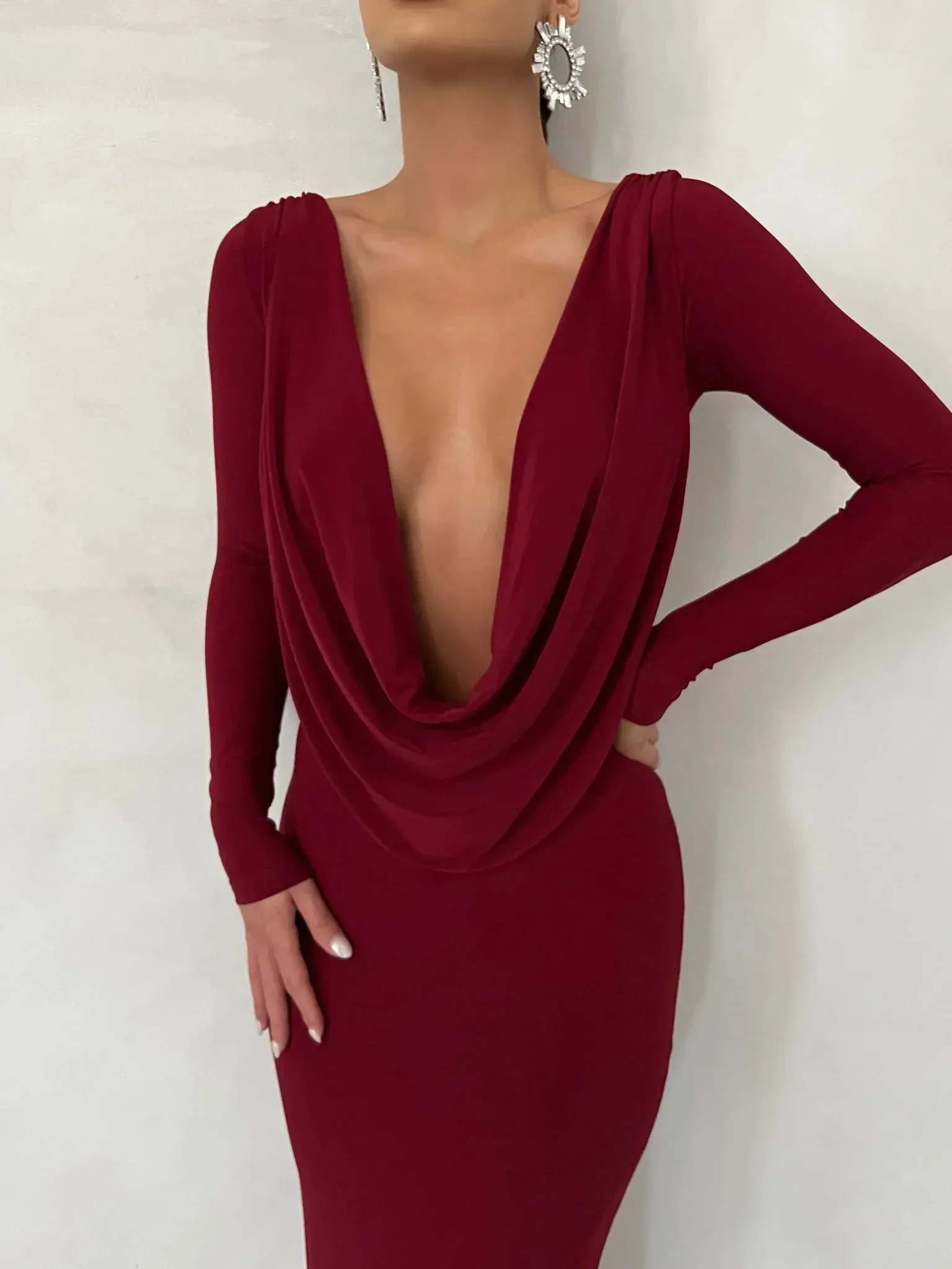 Reversible Amari Gown - Wine